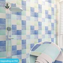 浴室防水自黏式牆貼地板貼紙牆紙,廁所瓷磚貼紙,廁所裝修裝飾用品材料 - 彩色 - 查看 3