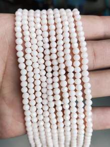 批發10串（1200+顆）閃亮4mm玻璃珠/假日珠/奧地利玻璃珠/圓形玻璃珠/水晶間隔珠，適用於手鍊/項鍊/腳鍊/耳環首飾製作/ DIY散珠/婚禮裝飾/聖誕樹裝飾/假日裝飾/房間裝飾 - 彩色 - 查看 29