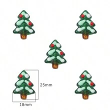 1入聖誕雪人、聖誕樹、聖誕老人玻璃珠,適合節日裝飾、派對裝飾、家居裝飾、diy手工裝飾,製作手鍊項鍊珠寶工藝品 - 彩色 - 查看 6