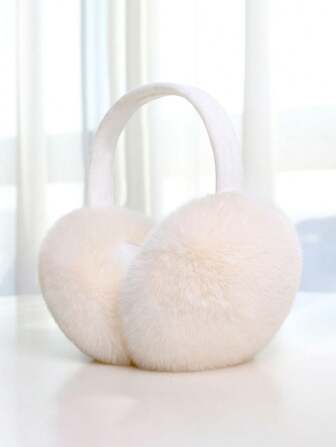 1 Women's Warm Winter Plush Foldable Ear Protectors, Ear Warmers, Ear Covers, Coldproof Ear Bags, Outdoor Earmuffs, Suitable For Going Out In Winter