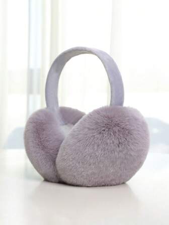1pc Women's Foldable Plush Ear Warmers, Soft Ear Muffs, Perfect For Winter Outdoor Activities