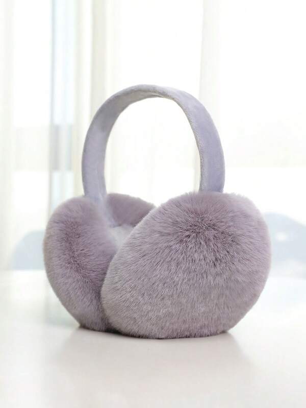 Scaldaorecchie Pieghevoli In Peluche Da Donna, 1 Pezzo, Cuffie Morbide, Perfette Per Le Attività Invernali All'aperto