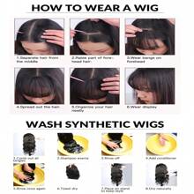 Natural Straight Synthetic  Bangs High Temperature Fiber  Clip-In Full Bangs With Fringe Of Hair 6 Inch - Light Brown - View 5