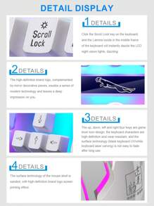 Cool Illuminated Gaming Keyboard And Mouse Set, Wired Mechanical Keyboard And Mouse For Desktop, Laptop Gaming - White - View 6