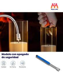 Encendedor eléctrico recargable USB Plasma manguera de rotación 360° Cocina + ¡Regalo! - Rojo - Ver 5