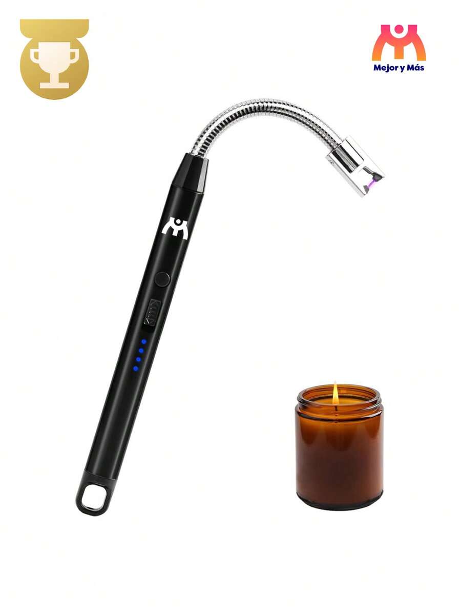Encendedor eléctrico recargable USB Plasma manguera de rotación 360° Cocina + ¡Regalo! - Rojo - Ver 1