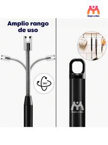 Encendedor eléctrico recargable USB Plasma manguera de rotación 360° Cocina + ¡Regalo! - Rojo - Ver 7