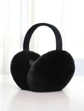 1pc Women's Warm Foldable Plush Ear Warmers Ear Muffs With Earmuffs Winter Outdoor Ear Covers, Suitable For Winter Activities Winter Accessories