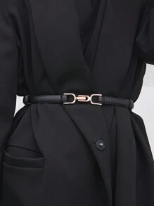 Adjustable Elastic Belt Suitable For Everyday Use Summer, School Fall, Autumn, Halloween - Black - View 4