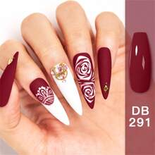 10Pcs Nail Gel Polish Set Nail Kit Sets Color Glitter Holographics Soak Off Uv Gel Nail Varnish For Nail Art Gel Set Gift For Women Nail Art Manicure Salon Diy Gel Nail Design Decoration At Home - 紅色 - 查看 9