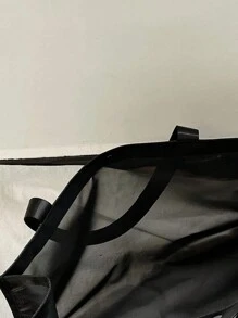 Bolsa del Día del Maestro, resistente al agua, bolsa de playa gráfica portátil de gran capacidad con malla, bolsa de tote, para adolescentes, mujeres, estudiantes universitarios, trabajadores de cuello blanco, un regalo perfecto, ideal para la escuela, al aire libre, viajes, salidas, regalo para maestros. De gran capacidad, ligera, portátil, adecuada para adolescentes, mujeres, estudiantes universitarios. Perfecta para volver a la escuela, universidad, escuela intermedia, escuela secundaria. Mejor regalo de Navidad, Acción de Gracias para maestros, Mejores regalos para maestros en Navidad - Negro - Ver 10