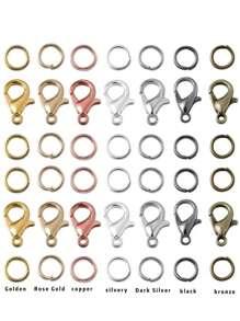 200pcs Rings+50pcs Clasps Set Lobster Clasp Open Jump Rings for Bracelet Necklace Connectors Jewelry Making DIY Kit