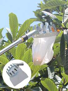 1 Pieza Recolector De Frutas De Jardín, Herramienta Desmontable Para Recoger Manzanas, Peras Y Naranjas De Árboles Altos En Huertas Y Granjas - Blanco - Ver 3