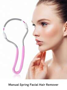 1 Miếng Dao cạo mặt , Công cụ làm đẹp , Khuôn mặt Máy tẩy lông , Máy cạo râu bằng tay , Cạo Đĩa - Hồng - Xem 3