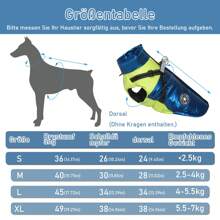 Petopet冬季馬甲狗衣服+狗繩套裝,適用於小型犬,胸部帶繩控制,無袖棉墊馬甲 - 藍色 - 查看 2