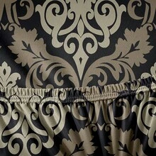 2pcs Printed Elastic Spandex 2-piece Office Chair Cover For European & American Home And Office Use - Black - View 6