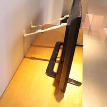 2个白色家具墙锚，防倾倒柜体电视带，保护儿童和宠物免受家具坠落伤害 - 白色 - 查看 6