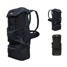 1pc 80l Hiking Backpack for Men Waterproof  Camping Rucksack Travel Daypack - Black - View 1