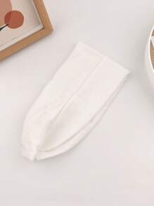 1 chiếc băng đô rộng màu trắng đơn giản, co giãn, thấm mồ hôi, kiểu xoắn dành cho nữ, thích hợp cho thể thao ngoài trời, tập gym và thường ngày, băng đô cài tóc mùa thu đông, phụ kiện tóc cho nữ, khăn choàng thanh lịch, khăn bandana mềm mại cho mùa hè. - trắng - Xem 3