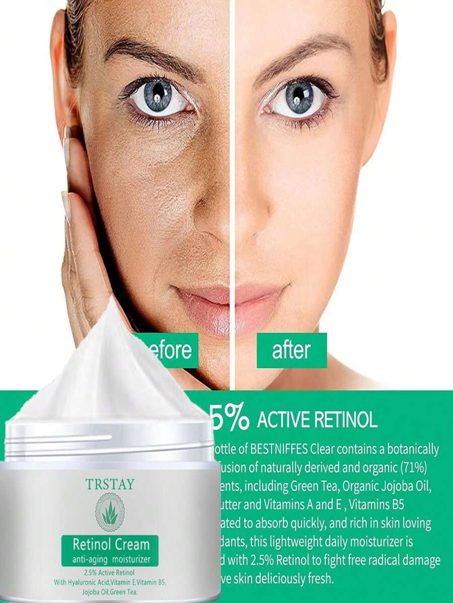 Retinol Kem dưỡng da mặt Chống lão hóa Dưỡng ẩm Kem 2.5% Hoạt động Retinol Và Hyaluronic Acid - Nhiều màu - Xem 1