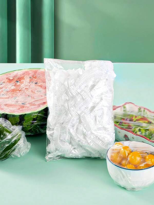 Borsa Conservazione Alimentare, 500 Pezzi Di Coperture Alimentari Elastiche, Coperchio Per Ciotola Avvolgente In Plastica Riutilizzabile, Borsa Di Sigillatura Imballaggio Cucina Universale, Utilizzata Per Coprire Il Cibo