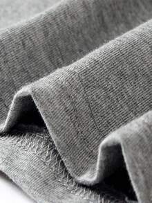 青少年男孩休閒運動款透氣舒適長袖字母印花t恤,適合秋冬日常穿著 - 灰色 - 查看 6