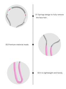 1 Miếng Dao cạo mặt , Công cụ làm đẹp , Khuôn mặt Máy tẩy lông , Máy cạo râu bằng tay , Cạo Đĩa - Hồng - Xem 4
