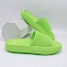 Women's Popular Solid Green Slippers - Green - View 3