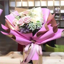 10/20張防水金色花紋禮品包裝紙 - 適用於派對和常規禮品包裝 - 淺綠+金 - 查看 10