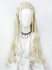 30英寸長的合成波浪母龍假髮萬聖節派對Cosplay女性用假髮，來自丹妮莉絲·塔格利安