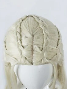 30英寸長的合成波浪母龍假髮萬聖節派對Cosplay女性用假髮，來自丹妮莉絲·塔格利安