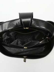 Black Simple Large Capacity Fashion Handbag - Black - View 6