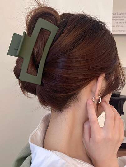 1 pieza Accesorio para el cabello de pinza grande mate negra para recogidos, Día de San Patricio casual, Accesorios para el cabello, Pinza para el cabello, Pinzas para el cabello, Pinza para el cabello, Pinza para el cabello Clip para el cabello para vacaciones Atuendos de mujer