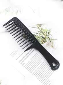 1把宽齿梳，适用于长发，也适用于卷发，易于梳理，采用树脂塑料制成，美发造型工具/发饰