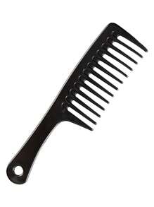 1把宽齿梳，适用于长发，也适用于卷发，易于梳理，采用树脂塑料制成，美发造型工具/发饰