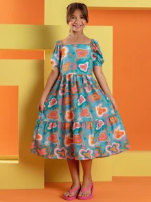 Young Girls Dresses - Blue - View 5
