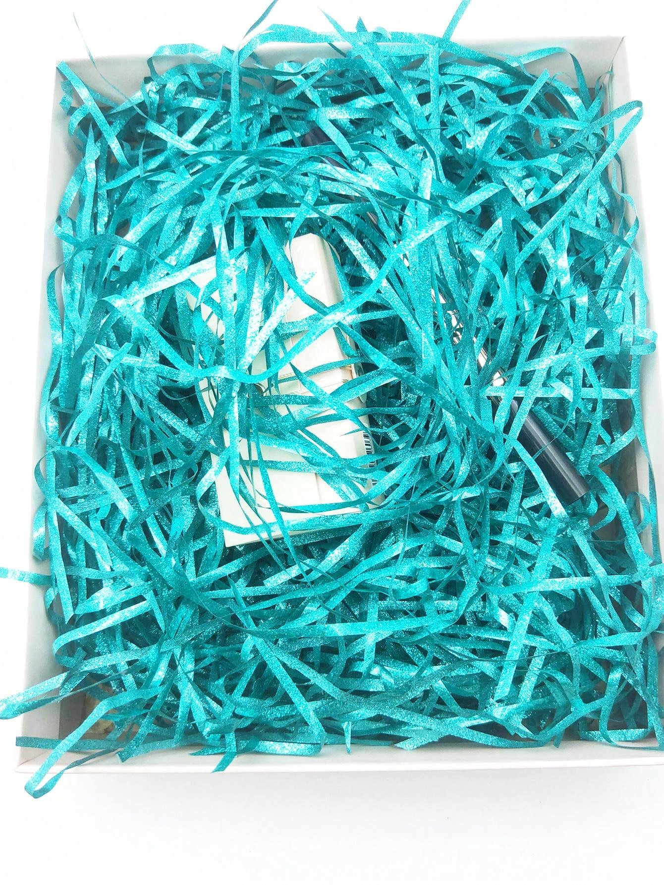 Diy Sparkling Gold Spring Onion Strips Green Gift Box Filler Decorative