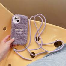 Vui Tím Quái vật hoạt hình Diễn đạt Ốp lưng & bao da điện thoại Với dây kéo , Tương thích với iPhone - Màu tím - Xem 5