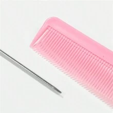 Professional Pointed Tail Hair Comb Anti-Static Hair Dye Brush Barber Steel Needle Comb Salon Hairdresser Barber Accessories,Hair Tools,Hair Products And Accessories For Barber Salon Beauty Travel Essentials