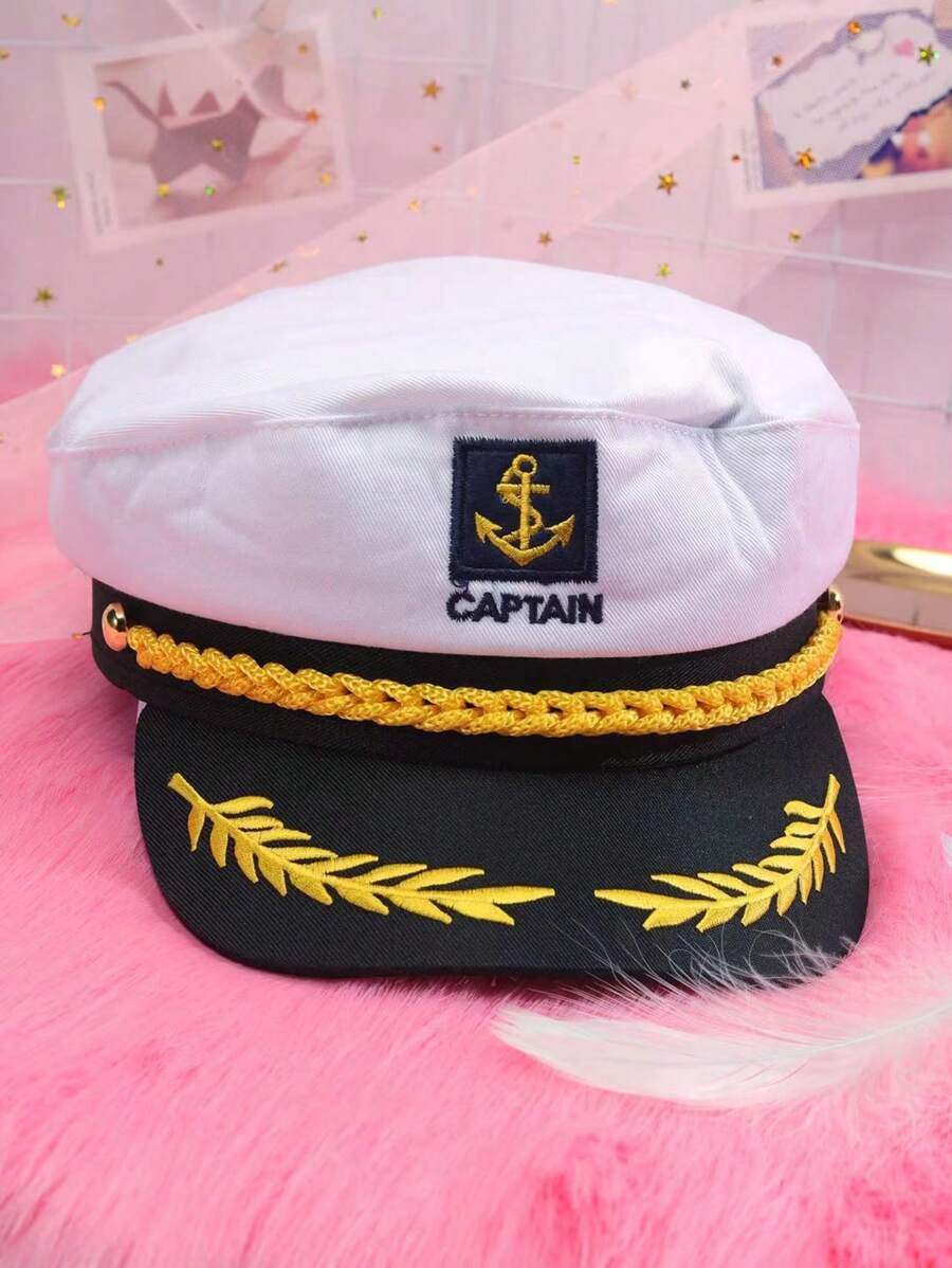 1pc Unisex Sailor Hat For Uniform Party, Gathering, Festival Accessory - Multicolor - View 1