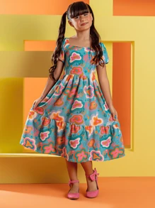Young Girls Dresses - Blue - View 1