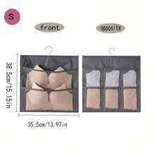 1 内衣内衣收纳袋，家用悬挂袜子收纳袋，衣柜内衣文胸双面收纳袋沙滩包沙滩必需品沙滩巾收纳袋沙滩配件沙滩用品度假包夏季度假必需品学校收纳袋教师收纳袋悬挂式衣柜收纳袋组织和收纳收纳袋储物容器壁橱储物衣柜收纳袋悬挂式衣柜收纳袋卧室宿舍必需品用于收纳袜子、裤子、牛仔裤、 T 恤、连衣裙 - 灰色 - 查看 6