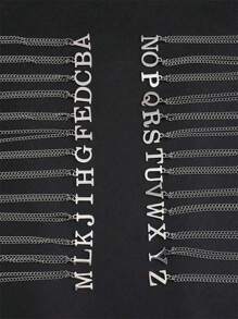 1pc 26 Letter Stainless Steel Pendant Necklace Gift Box, Suitable For Surprising Husband/Boyfriend, Initial Necklace, Fashion Minimalist Style (Note: Due To Lighting And Shooting Angle, There May Be Slight Color Difference Between Actual Product And Image) - Silver - View 4