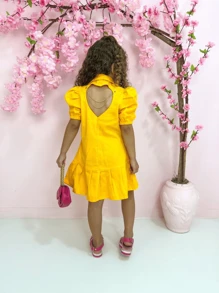 Young Girls Dresses - Màu vàng - Xem 2