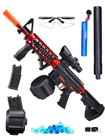 M416 Gel Blaster Eléctrico Completo Y Semiautomático, Mejor Gel Blaster Con Modo De Disparo En Ráfaga De Bolas De Gel, Juguete De Cuentas R-obi Adecuado Para El Juego En Equipo De Disparo Con 10.000 Bolas De Gel De Agua