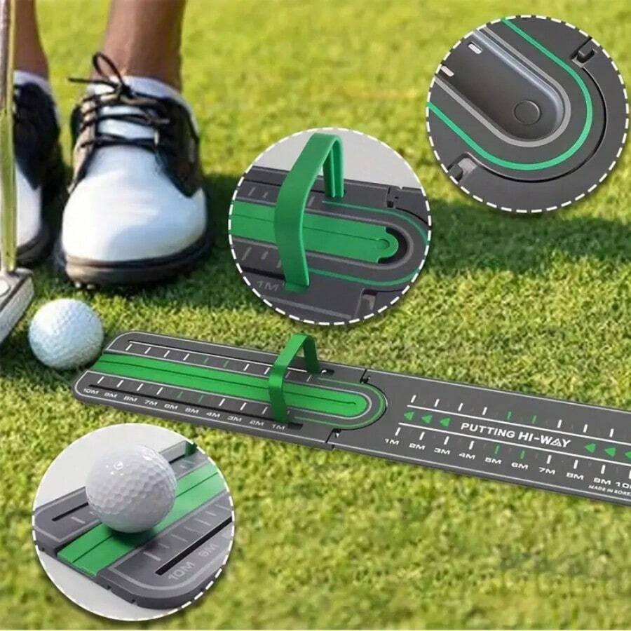 1pc Golf Precision Distance Putting Drill, Golf Putting Alignment Rail