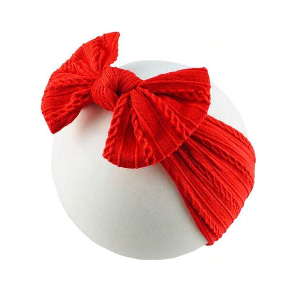 1 Pieza Banda De Cabeza Decorada Con Lazo Para Bebé Adecuada Para Recién Nacidos, Accesorios Para El Cabello De Infantes Y Niños Pequeños, Perfecta Para Todas Las Temporadas, Elástica, Se Adapta A 0-3 Años Y 3-6 Años, Uso Diario