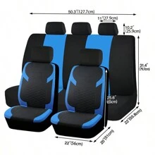 9pcs Bộ Màu be Ghế ô tô bìa Đối với phụ nữ Túi hơi Tương thích 9pcs Bộ phổ cập Phù hợp Xe thùng Xe tải Ô tô/xe hơi SUV Đệm ngồi Người bảo vệ - Màu be - Xem 2