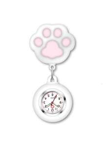 Katzenpfoten Krankenschwester-uhr - Digitale Fob Taschenuhr Mit Hängeclip Für Krankenpflege-profis