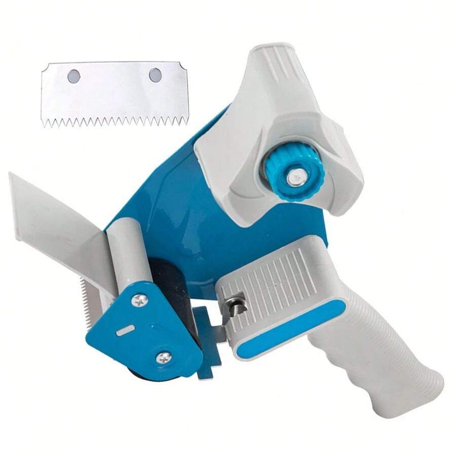 Dispensador De Pistola Para Cinta Adhesiva De Embalaje Azul, Dispensador De Pistola Para Cinta De 5.08cm Con Cinta Adhesiva De Cartón De 5.08cm, Dispensador De Cinta Adhesiva De Carga Lateral Industrial Ligero Para Cinta De Ancho 4-5cm - Azul - Ver 1